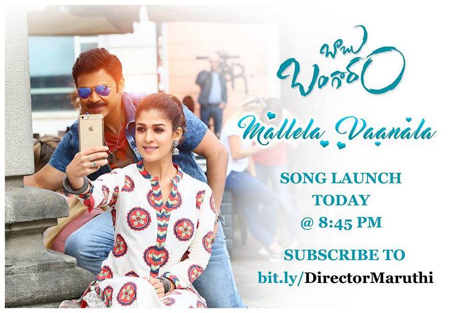 Babu Bangaram Audio Release Date Posters