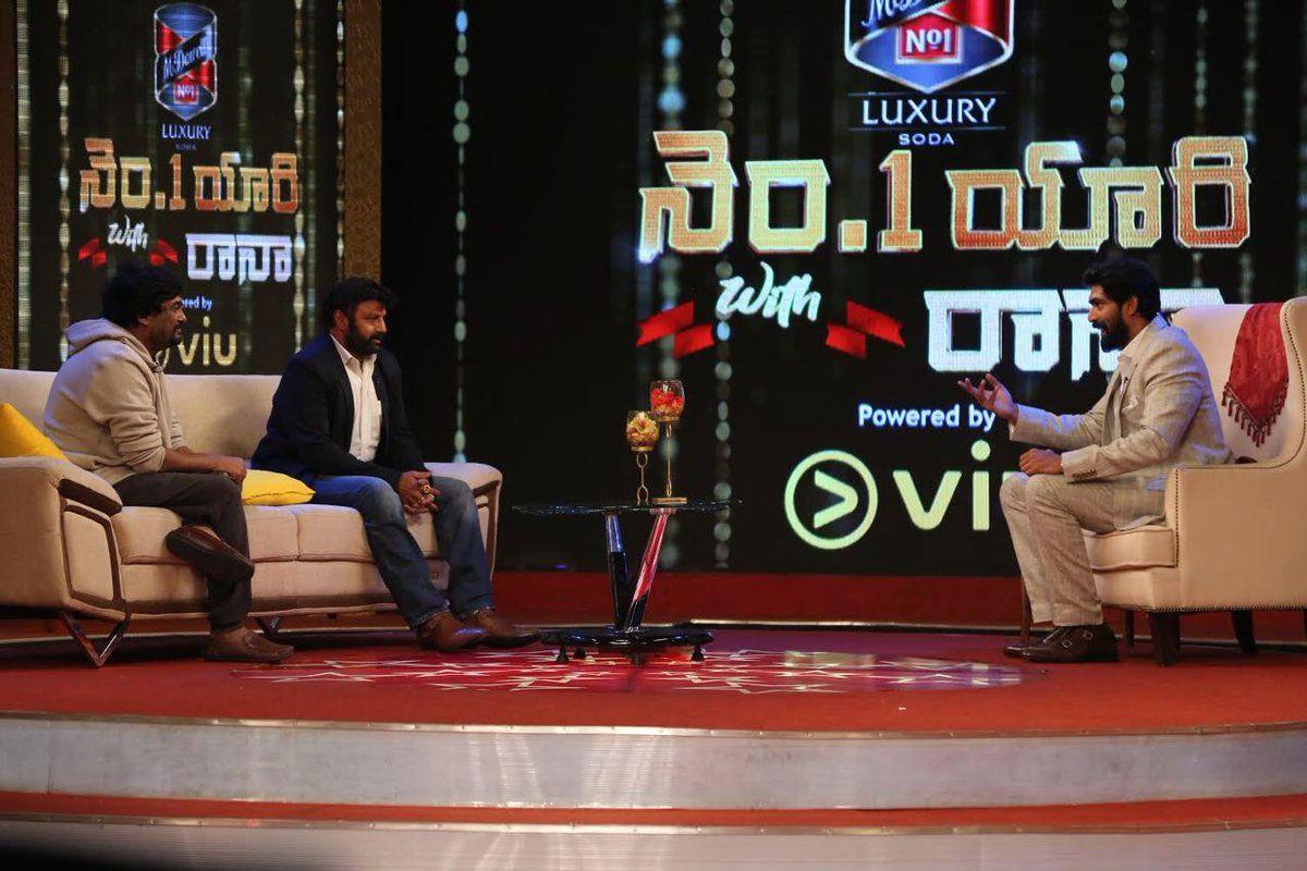 Balakrishna & Puri Jagannadh In Rana's No 1 Yaari Show