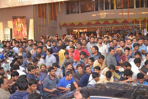 Balakrishna Watching GautamiPutra Satakarni at Bramaramba Theatre