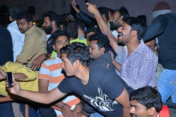 Balakrishna Watching GautamiPutra Satakarni at Bramaramba Theatre