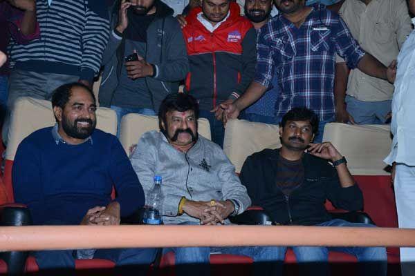 Balakrishna Watching GautamiPutra Satakarni at Bramaramba Theatre