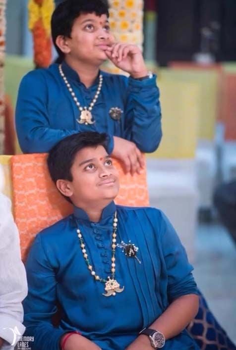 Bandla Ganesh Daughter Janani Half saree Ceremony Photos