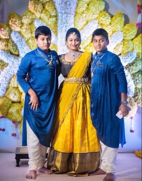 Bandla Ganesh Daughter Janani Half saree Ceremony Photos