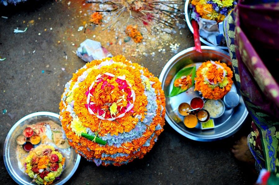 Bathukamma Telangana Flower Festival Photos