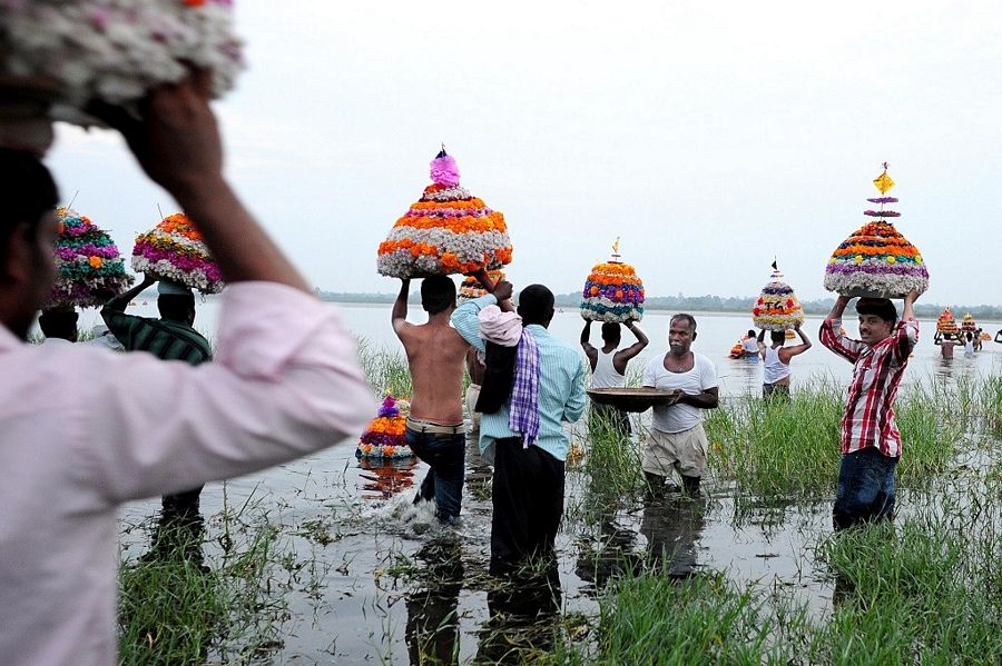 Bathukamma Telangana Flower Festival Photos