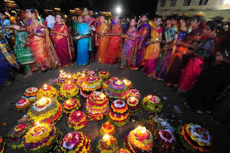 Bathukamma Telangana Flower Festival Photos