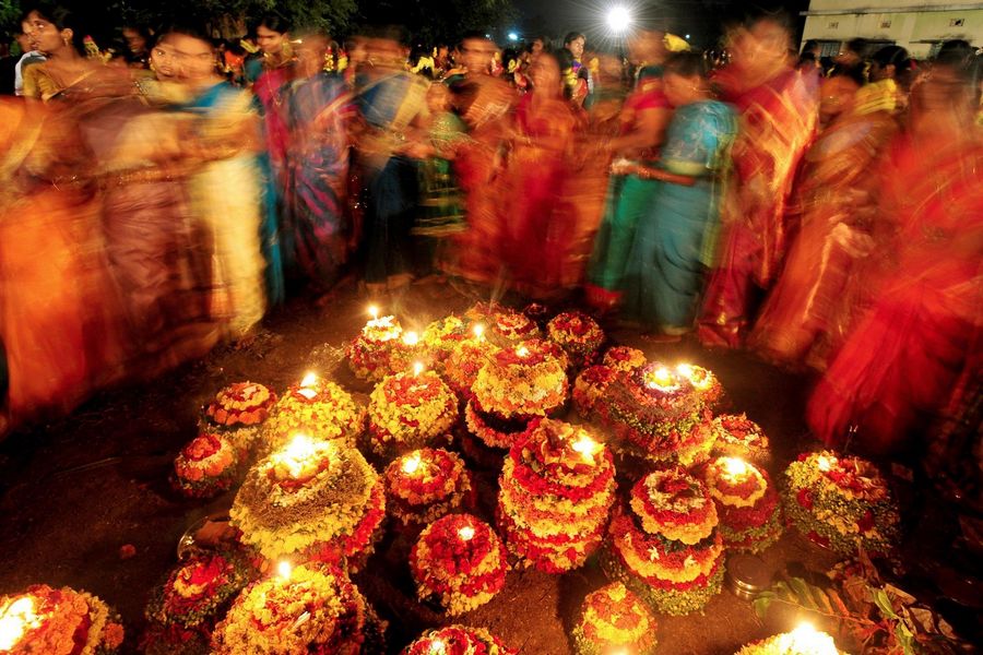 Bathukamma Telangana Flower Festival Photos