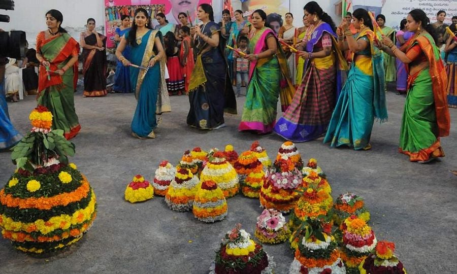 Bathukamma Telangana Flower Festival Photos