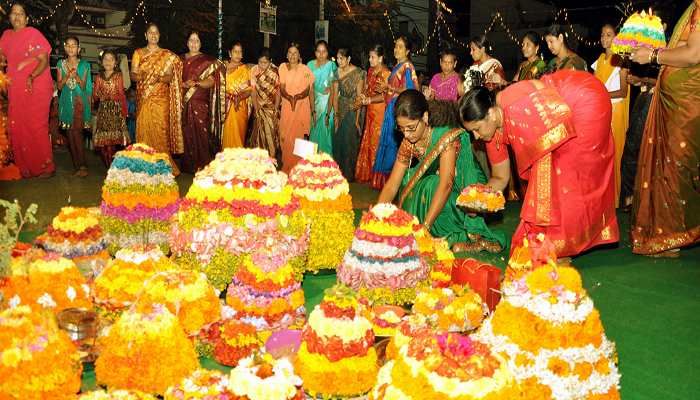 Bathukamma Telangana Flower Festival Photos