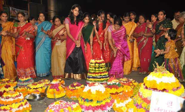 Bathukamma Telangana Flower Festival Photos