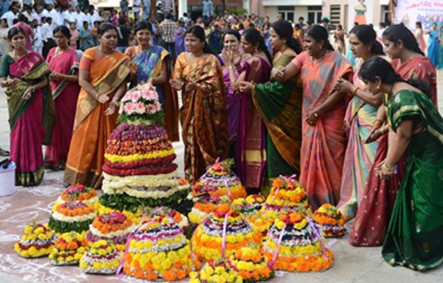 Bathukamma Telangana Flower Festival Photos