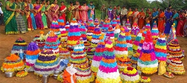 Bathukamma Telangana Flower Festival Photos