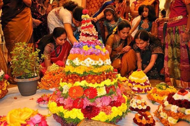 Bathukamma Telangana Flower Festival Photos