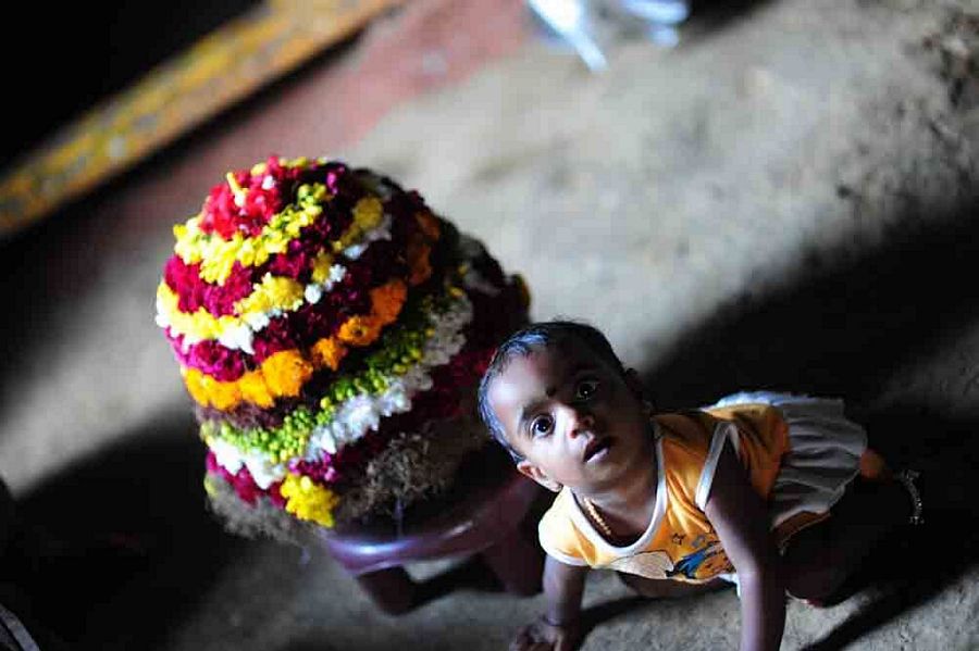 Bathukamma Telangana Flower Festival Photos