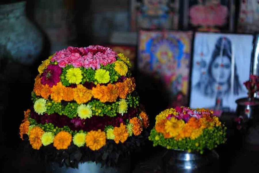 Bathukamma Telangana Flower Festival Pics