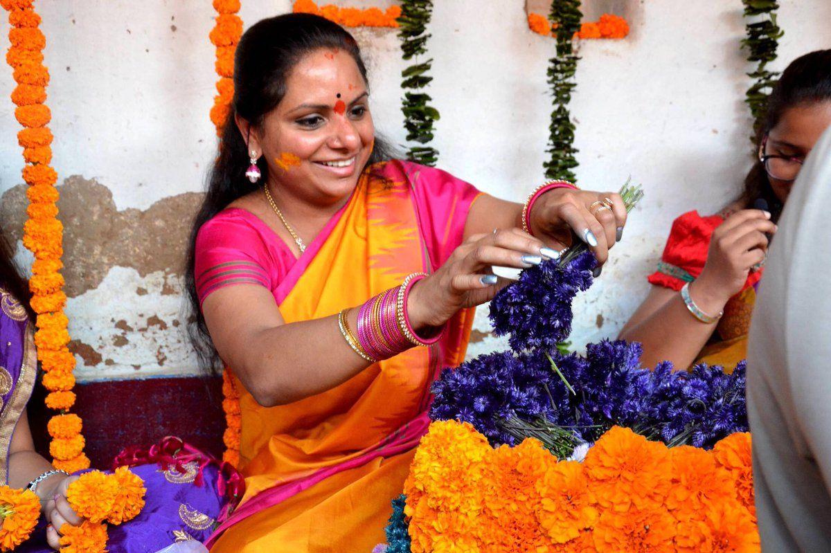 Bathukamma celebrations at Velmal village of Armur constituency