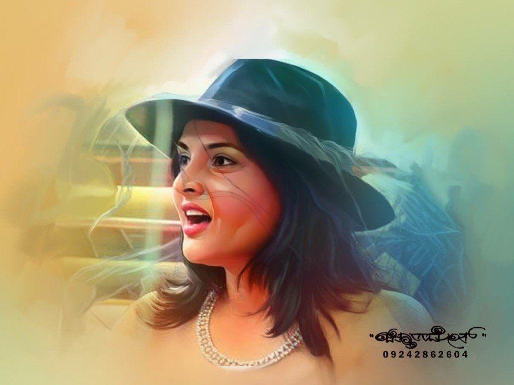 Beautiful Digital Painting of TOP Celebs By Chitthararamesh