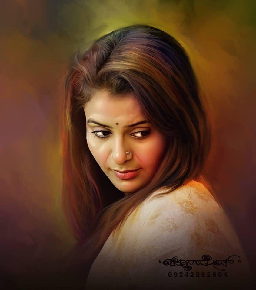 Beautiful Digital Painting of TOP Celebs By Chitthararamesh