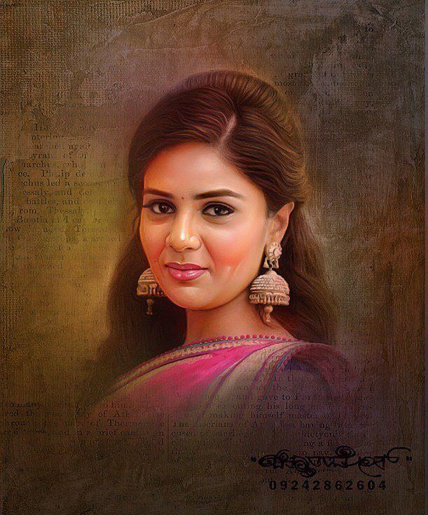 Beautiful Digital Painting of TOP Celebs By Chitthararamesh