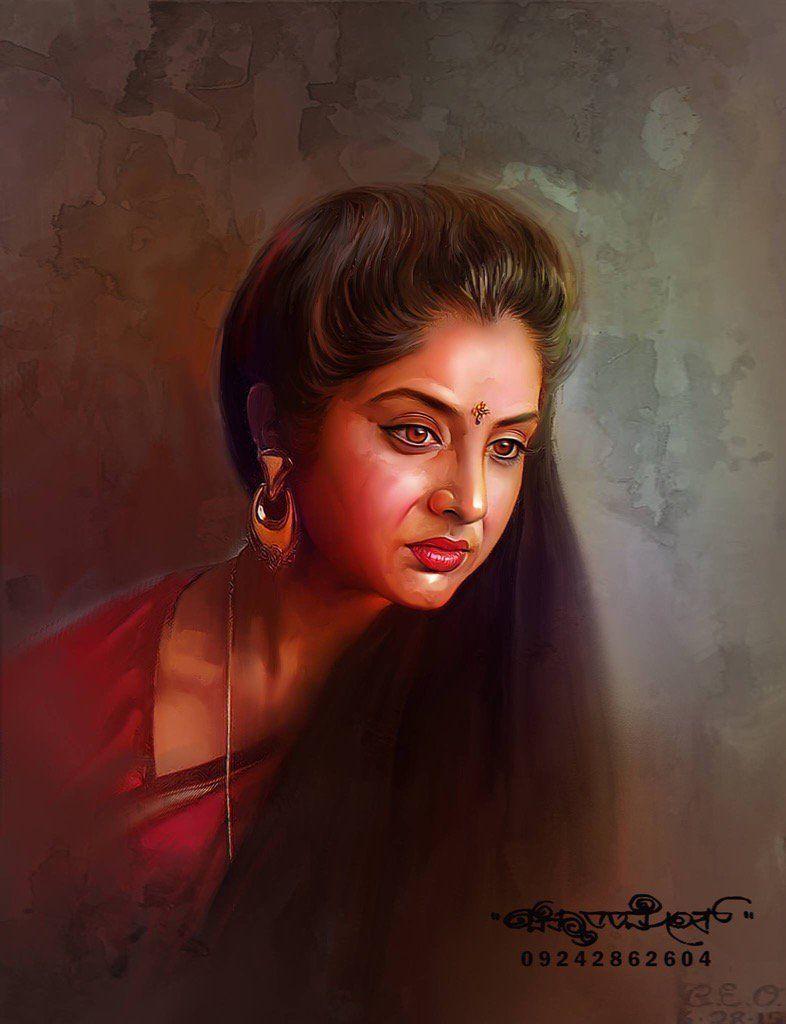 Beautiful Digital Painting of TOP Celebs By Chitthararamesh