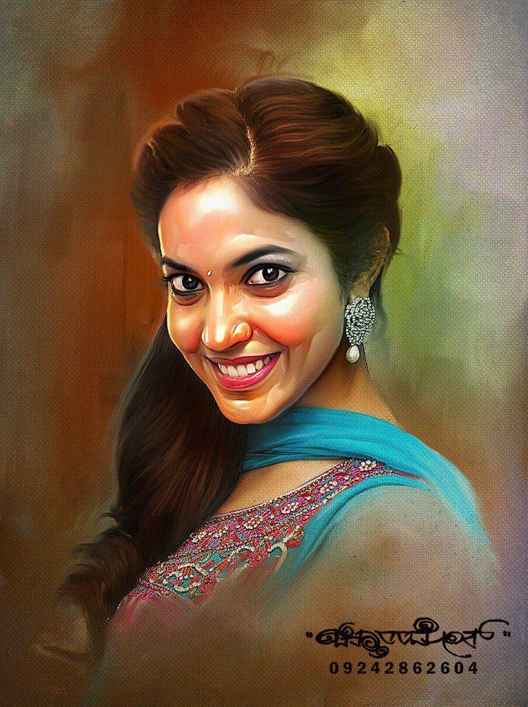 Beautiful Digital Painting of TOP Celebs By Chitthararamesh