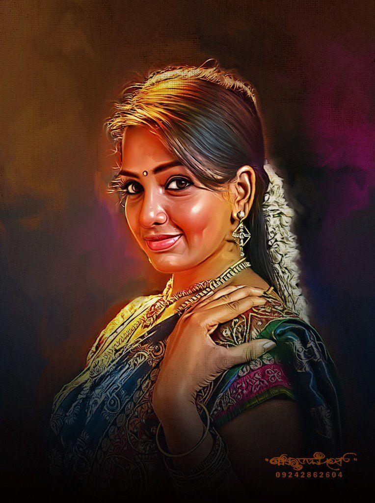 Beautiful Digital Painting of TOP Celebs By Chitthararamesh