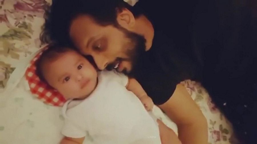 Bigg Boss Aadarsh Balakrishna Son Nirvaan Cute Photos