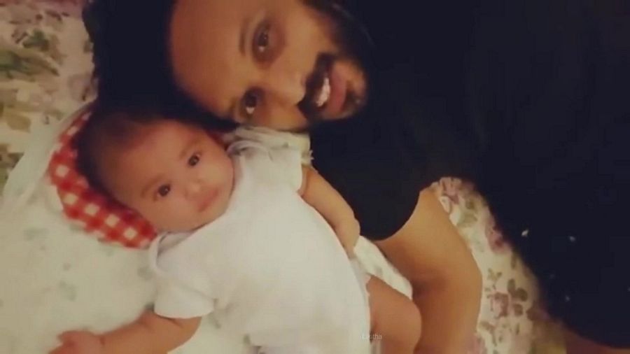 Bigg Boss Aadarsh Balakrishna Son Nirvaan Cute Photos