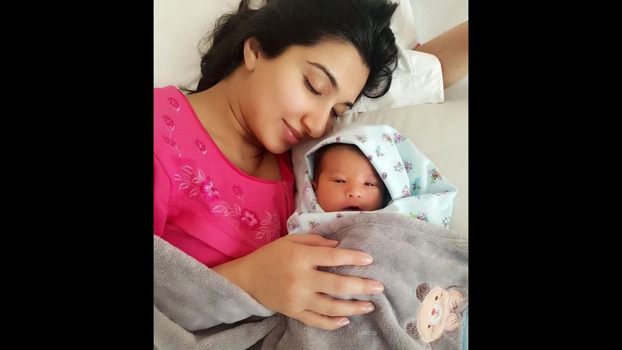 Bigg Boss Aadarsh Balakrishna Son Nirvaan Cute Photos