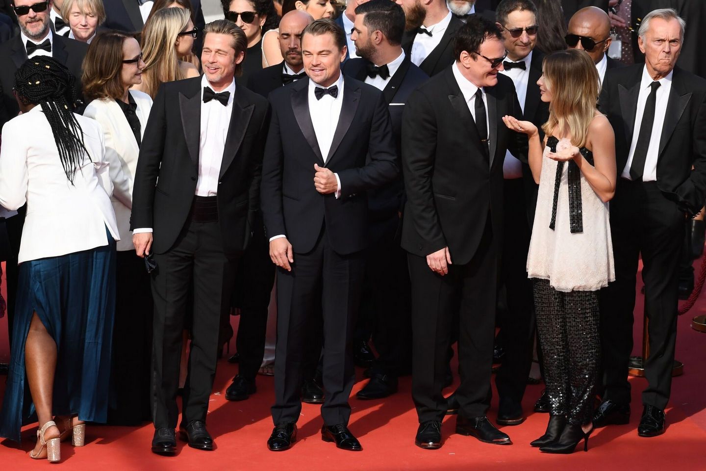 Bradd Pitt and Leonardo DiCaprio and Quentin Tarantino and Margot Robbie Photos