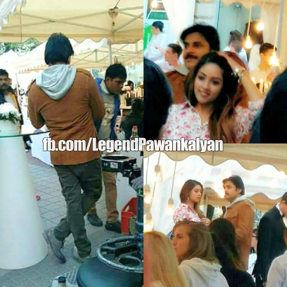 Candid clicks of PowerStar Pawan Kalyan from the sets of Agnyaathavaasi