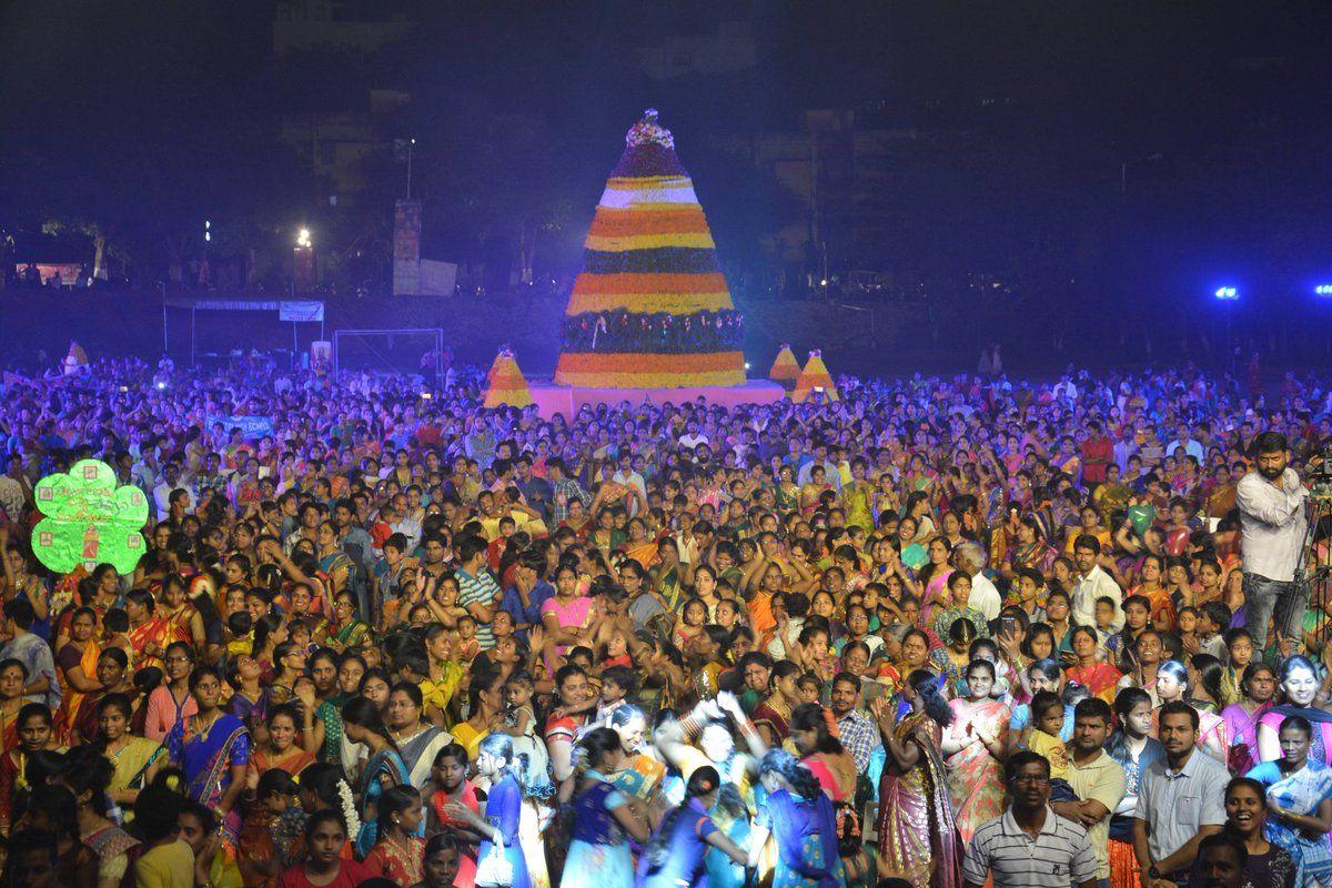 Celebrated Bathukamma at Jubilee Hills Photos