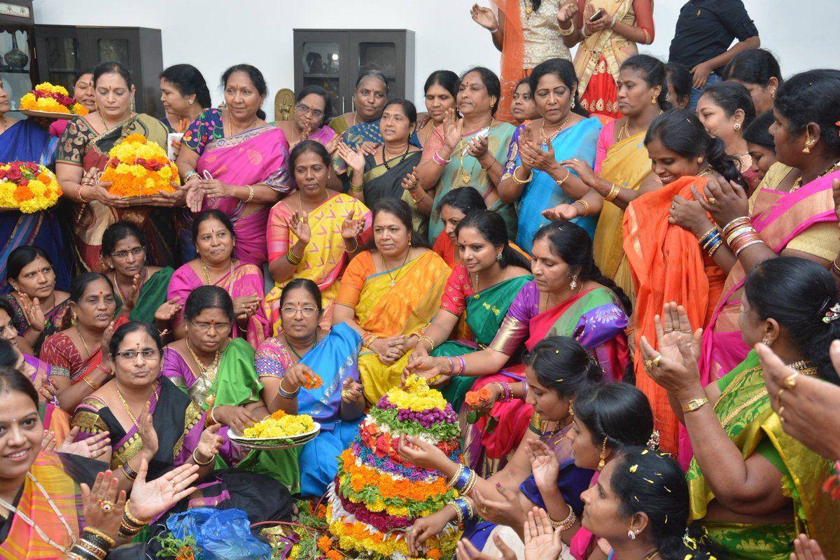 Celebrated Bathukamma at Jubilee Hills Photos