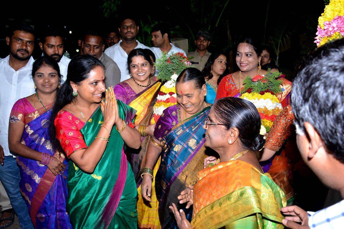 Celebrated Bathukamma at Somajiguda Press club Photos