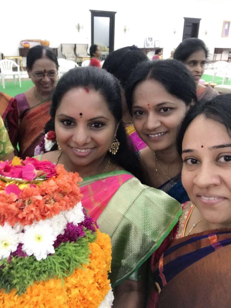 Celebrated Bathukamma at Somajiguda Press club Photos