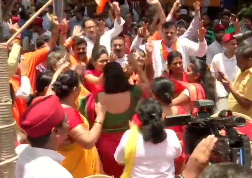 Celebration Photos outside BJP Office
