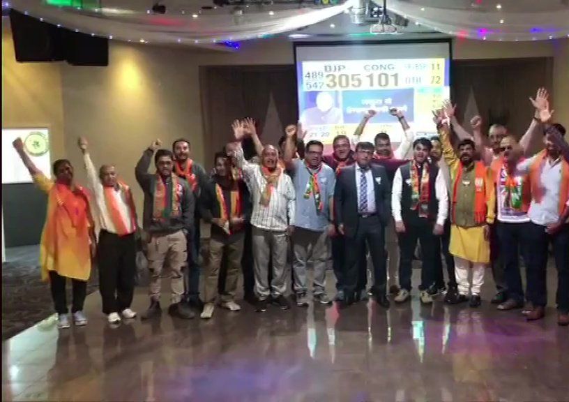 Celebration Photos outside BJP Office