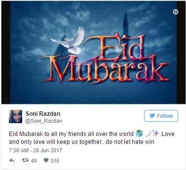 Celebrities Wishes Eid Mubarak Photos