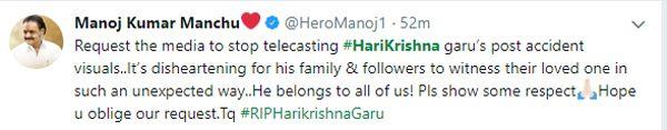 Celebs Tweets Pay Tribute to Nandamuri Harikrishna