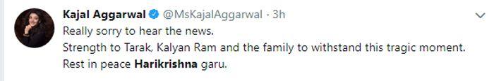 Celebs Tweets Pay Tribute to Nandamuri Harikrishna