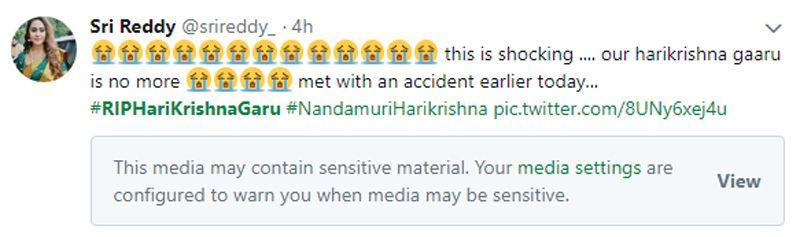 Celebs Tweets Pay Tribute to Nandamuri Harikrishna