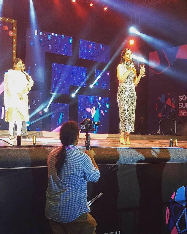 Celebs at Social Media Summit And Awards In Amaravati Photos