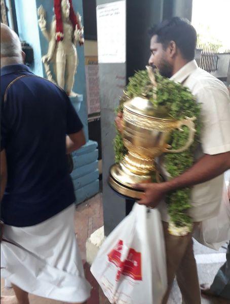 Chennai Super Kings Celebrations in Flight Photos