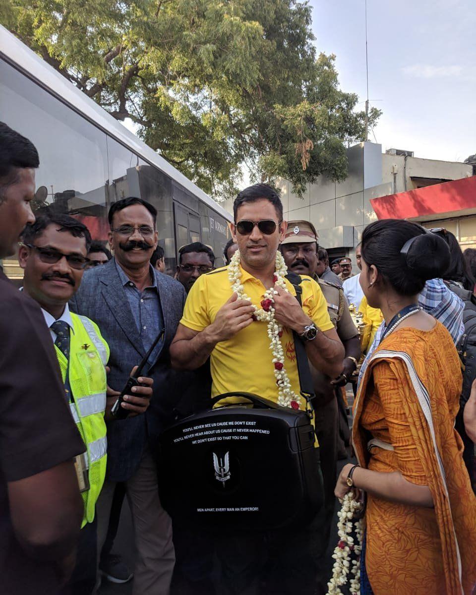 Chennai Super Kings Celebrations in Flight Photos