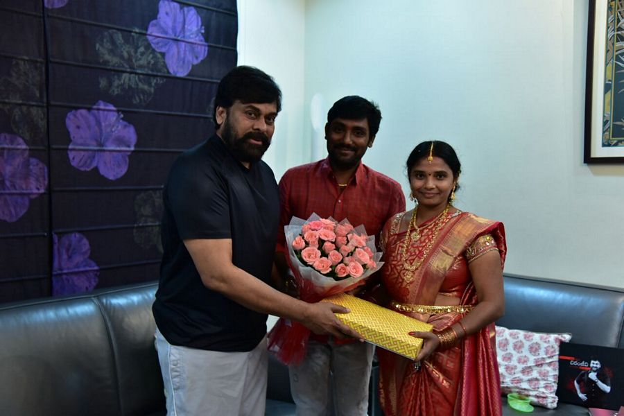 Chiranjeevi & Ramcharam met his Fan Photos