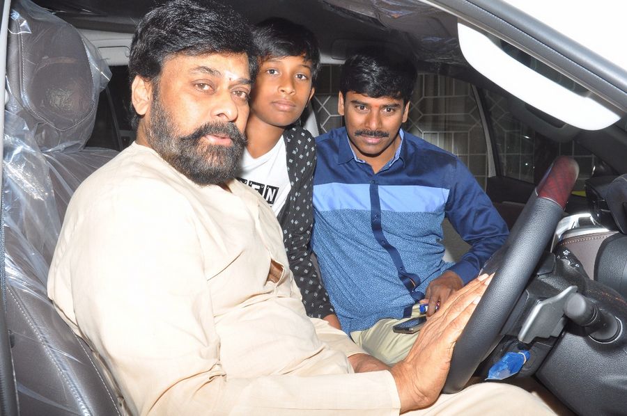 Chiranjeevi With Suresh Kondeti New Car Latest Photos