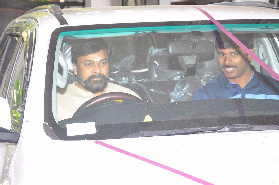 Chiranjeevi With Suresh Kondeti New Car Latest Photos