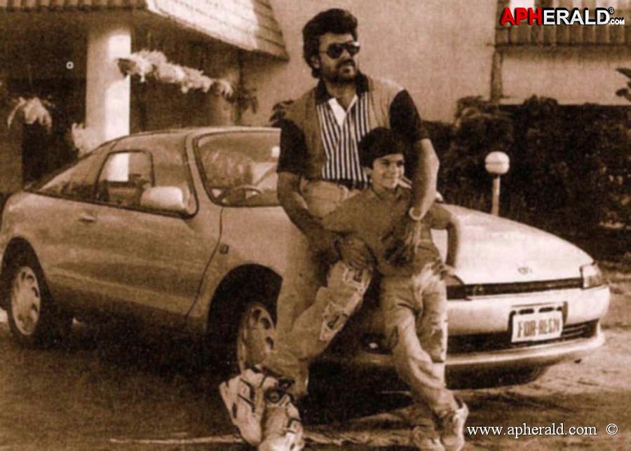 Chiranjeevi with Ramcharan Unseen Collection