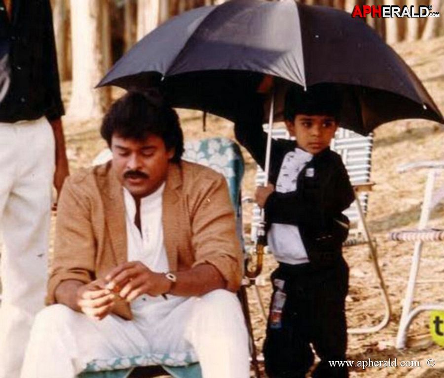 Chiranjeevi with Ramcharan Unseen Collection