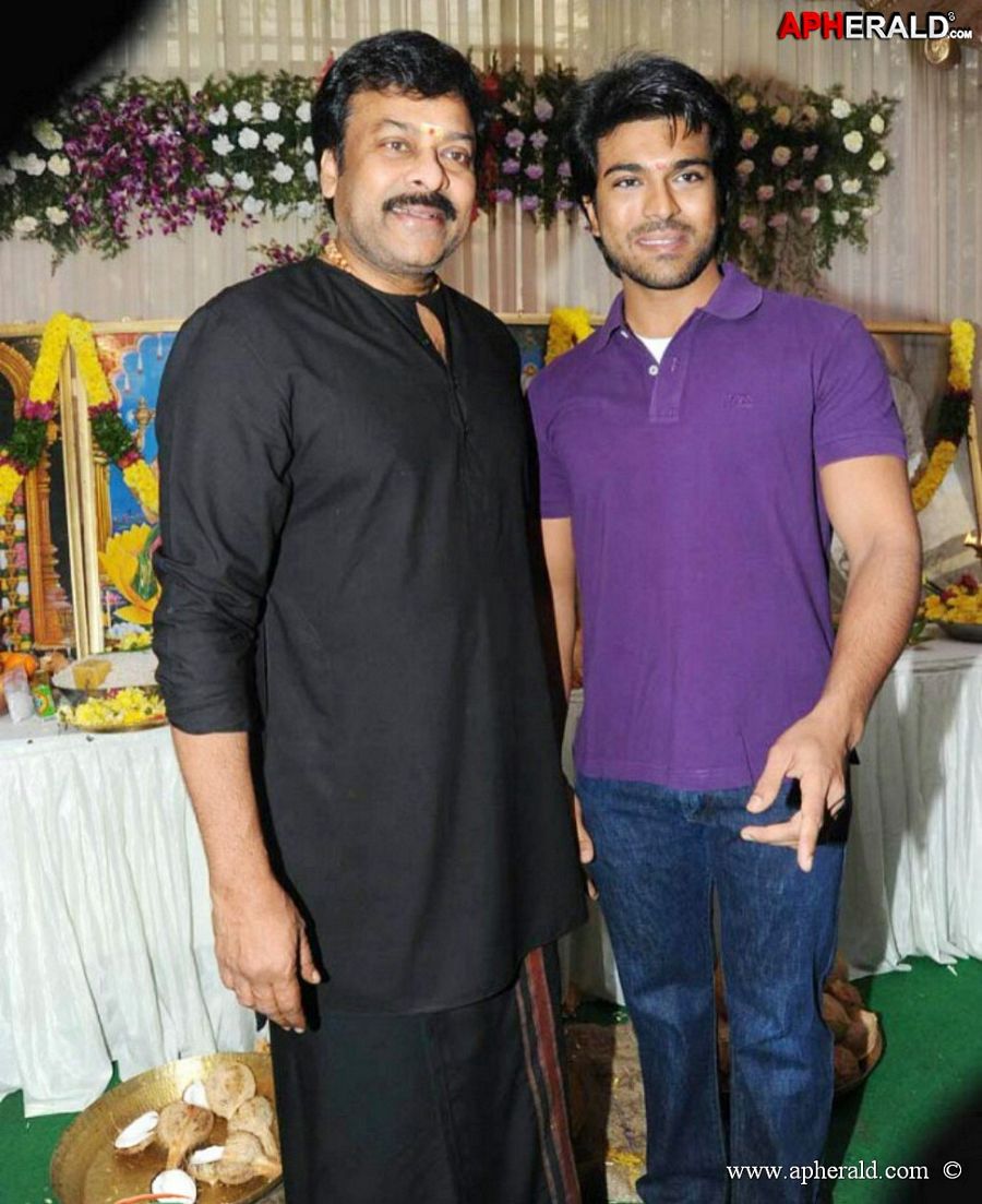 Chiranjeevi with Ramcharan Unseen Collection